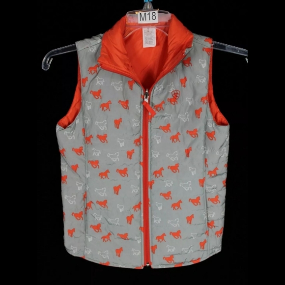 Ariat Other - Ariat Vest Girls Size XL Equestrian Print Reverse